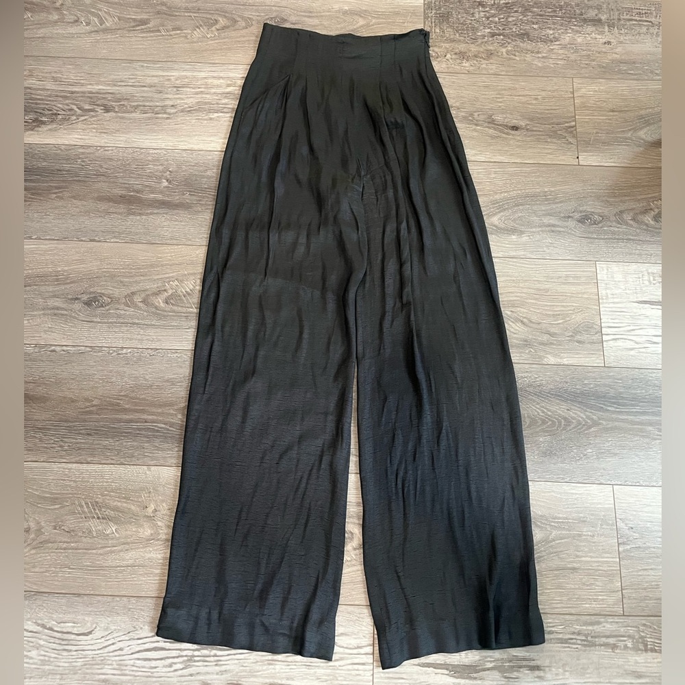 Armani Silk Wide Leg Trouser Pants
